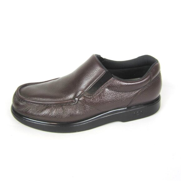 SAS Mens 12.5 M Side Gore Loafers Shoes Cordovan Leather Slip On Brown Burgundy - Picture 1 of 12